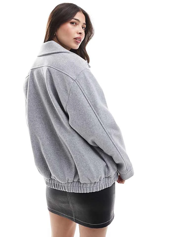Pimkie Bomber Jacket In Grey For Women 6 Pimkie Bomber Jacket In Grey For Women - Image 4