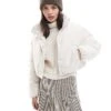 Pimkie Cropped Funnel Neck Padded Jacket In Cream For Women -Cheap Fashnado Store 207133436 1 cream