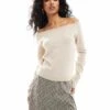 Pimkie Knitted Bardot Fitted Sweater In Cream For Women Bread 2 Pimkie Knitted Bardot Fitted Sweater In Cream For Women Bread -Cheap Fashnado Store 207143209 1 bread
