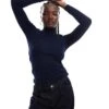 Pimkie Fine Knit Turtleneck Jumper In Navy For Women