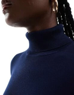 Pimkie Fine Knit Turtleneck Jumper In Navy For Women -Cheap Fashnado Store 207143242 3