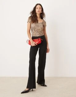 Pimkie Slinky Scoop Neck Body In Leopard Print For Women -Cheap Fashnado Store 207240547 3