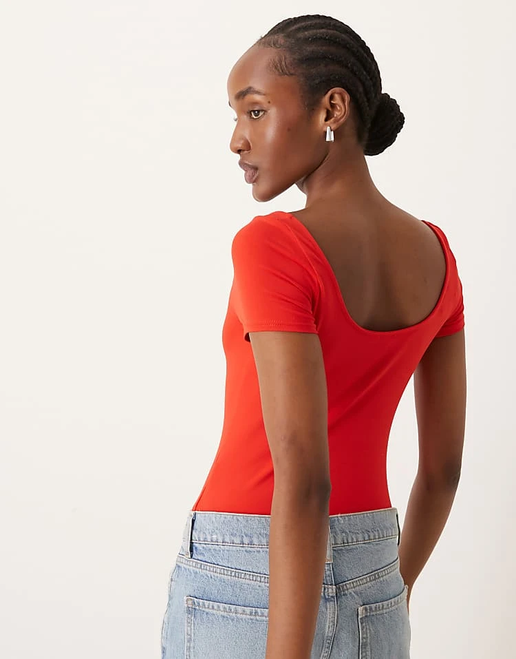 Pimkie Slinky Scoop Neck Body In Red For Women 6 Pimkie Slinky Scoop Neck Body In Red For Women - Image 4