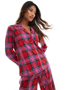 Boux Avenue Christmas Fleece Long Sleeve & Trouser Pjs In A Bag In Red Check Print For Women 9 Boux Avenue Christmas Fleece Long Sleeve & Trouser Pjs In A Bag In Red Check Print For Women -Cheap Fashnado Store 207269867 3