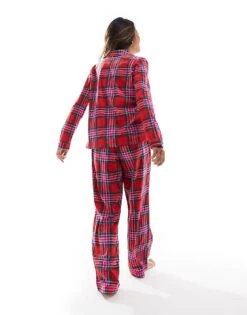 Boux Avenue Christmas Fleece Long Sleeve & Trouser Pjs In A Bag In Red Check Print For Women 10 Boux Avenue Christmas Fleece Long Sleeve & Trouser Pjs In A Bag In Red Check Print For Women -Cheap Fashnado Store 207269867 4