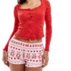 Boux Avenue Christmas Ribbed Long Sleeve And Short Set In Bear Fairisle Print For Women Multi -Cheap Fashnado Store 207269886 1 multi