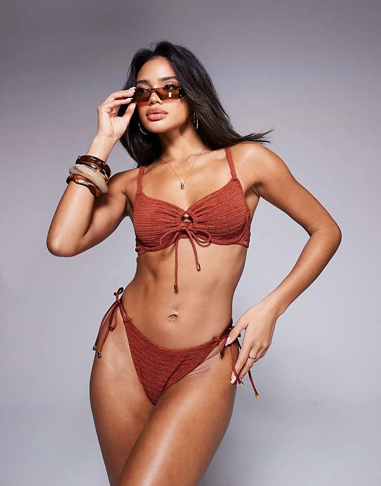 Boux Avenue Amalfi Stripe Bikini In Rust 5 Boux Avenue Amalfi Stripe Bikini In Rust - Image 3
