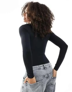 Pimkie Low Scoop Neck Body In Black For Women -Cheap Fashnado Store 207440973 3