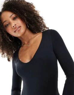 Pimkie Low Scoop Neck Body In Black For Women -Cheap Fashnado Store 207440973 4