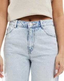 Pimkie Wide Leg High Waist Jeans In Light Blue For Women -Cheap Fashnado Store 207515006 3