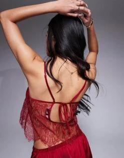 Boux Avenue Lace Cami And Short Set In Red For Women 10 Boux Avenue Lace Cami And Short Set In Red For Women -Cheap Fashnado Store 207773904 4