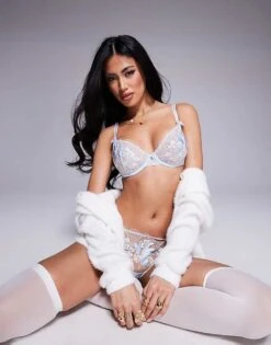 Boux Avenue Gisella Embroidered Lingerie Set In Blue -Cheap Fashnado Store 207773999 1 blue