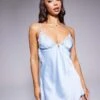 Boux Avenue Bridal Satin Chemise In Blue For Women 2 Boux Avenue Bridal Satin Chemise In Blue For Women -Cheap Fashnado Store 207774249 1 blue