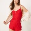 Boux Avenue Pointelle Cami And Short Set In Red For Women
